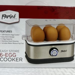 Parini 6 Egg Cooker – Stainless Steel Housing – Easy Store Electric Egg Cooker