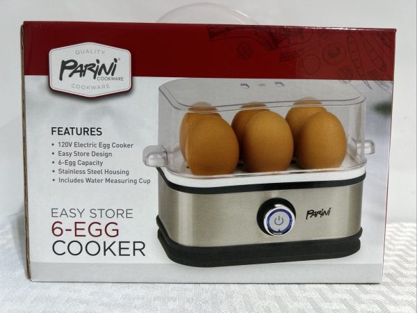 Parini 6 Egg Cooker – Stainless Steel Housing – Easy Store Electric Egg Cooker