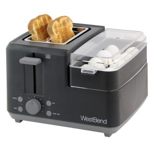 West Bend 2-Slice Breakfast Station Toaster And Egg Cooker |4038