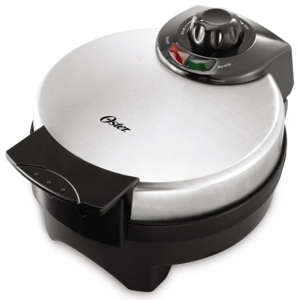 Oster 8″ Nonstick Belgian Waffle Maker with Temperature Control, Silver