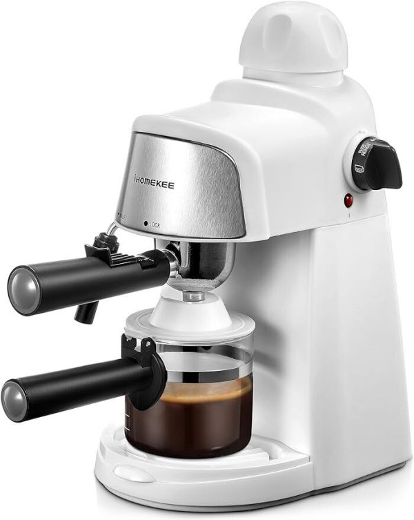 3.5 Bar Cappuccino Espresso Coffee Machine 4 Cup Coffee Maker with Milk Frother