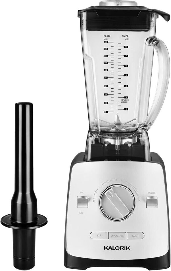 Kalorik BL 44440 S 1800W Peak, High-Powered Blender, Silver – NEW – BOX DAMAGED