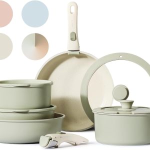 CAROTE Pots and Pans Set, Nonstick Cookware Set Detachable Handle