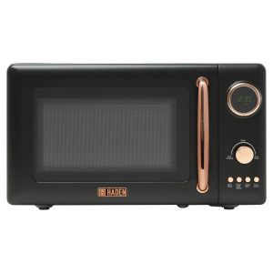 Haden 700 Watt 0.7 Cubic Foot Microwave Oven with Digital Controls, Black/Copper