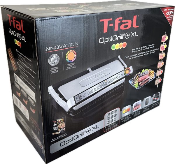 T-fal GC722D53 Stainless Steel OptiGrill + XL 120V 1800W (New in Box/Unused)