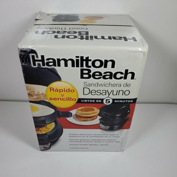 Halmiton Beach  Break Fast Sandwich Maker Quick And Easy. Model 25477