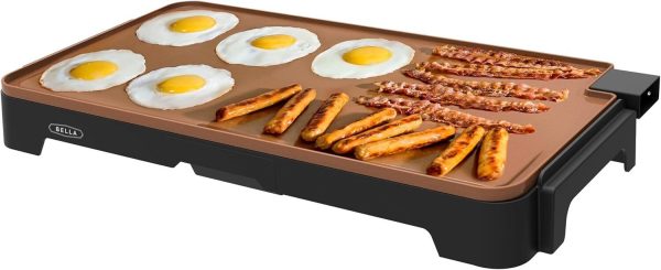 Electric Ceramic Titanium Griddle, Make 15 Eggs At Once, Healthy-Eco Non-stick