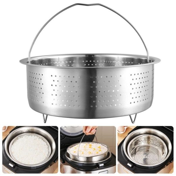 Rice Pressure Cooker Steaming Grid Stainless Steel Drain Basket  Kitchen