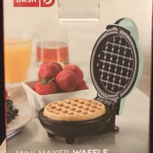 Dash Mini Waffle Makers  4″  Nonstick  Lot Of Two (2) New Boxed  Unused