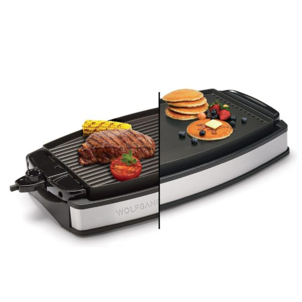 Wolfgang Puck XL Reversible Grill Griddle, Oversized Removable Cooking Plate|618