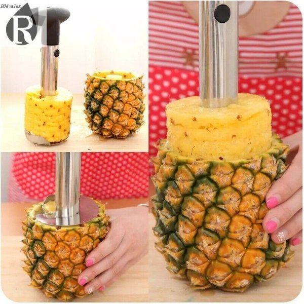 Pineapple Corer Slicer Cutter Peeler Stainless Steel Kitchen Easy Gadget Fruit