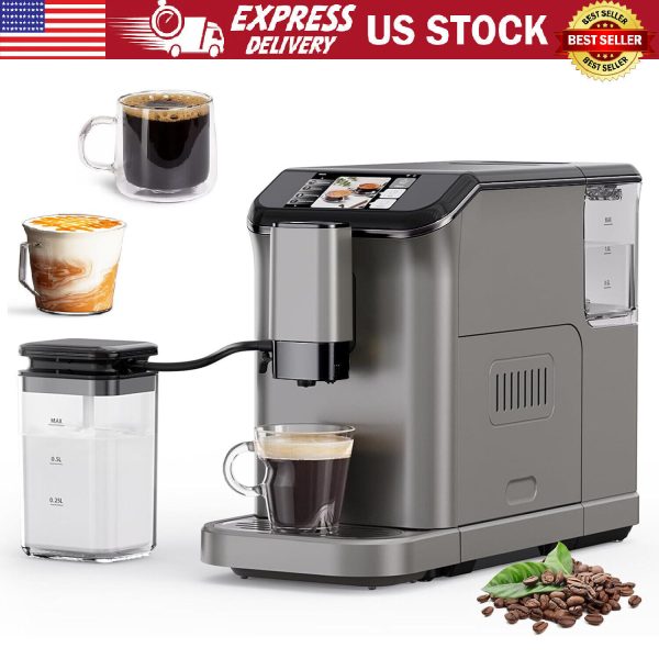 Automatic Espresso Machine Latte Coffee Machine Built-In Grinder ,TFT Screen New