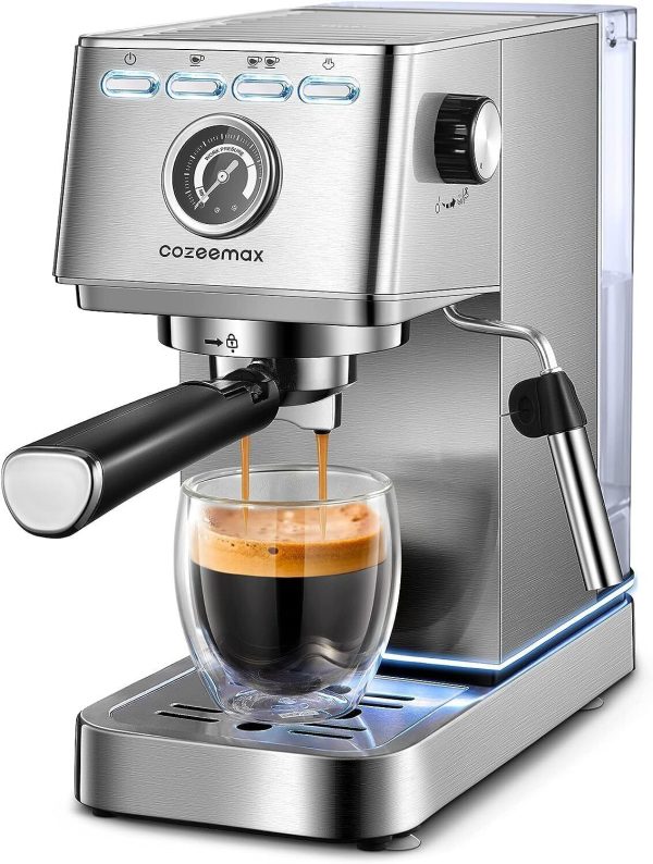 20 BAR Compact Espresso Cappuccino Machine Maker w/ Milk Frother Wand *5395D1N