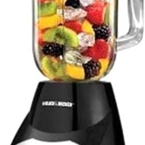 10-Speed Countertop Blender, BL2010BP, 6-Cup Plastic Jar, Dishwasher-Safe, Stain