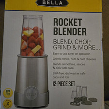 Bella Rocket Blender 12 Piece Set BRAND NEW Stainless Steel