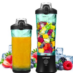 Portable Blender, Personal Size Blender for Shakes and Smoothies with 6 Blade…