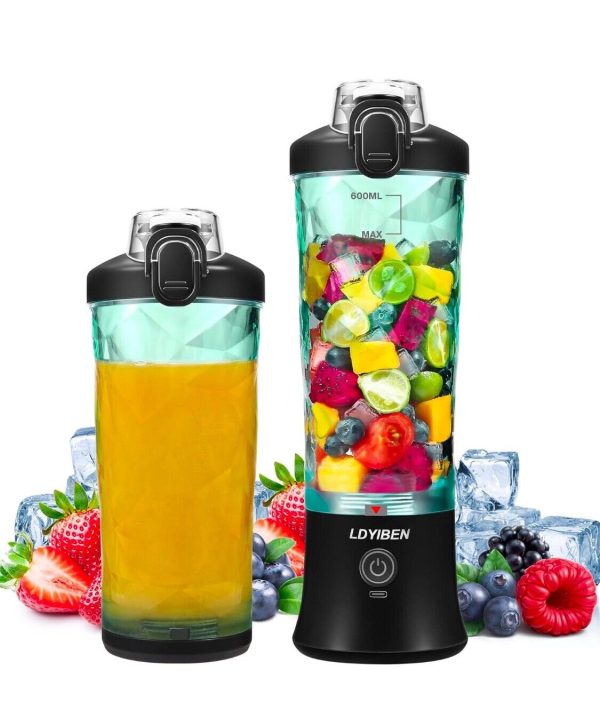 Portable Blender, Personal Size Blender for Shakes and Smoothies with 6 Blade…