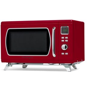 Nostalgia Mid-Century Retro Countertop Microwave Oven – Large 900-Watt – 0.9 cu