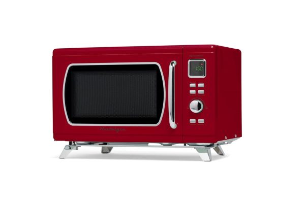 Nostalgia Mid-Century Retro Countertop Microwave Oven – Large 900-Watt – 0.9 cu