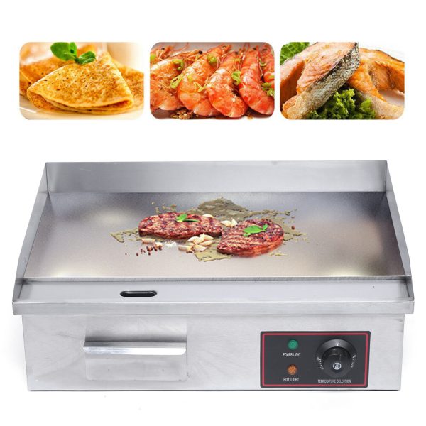 22″ Commercial Electric Griddle Flat Top Grill Hot Plate Countertop BBQ Grill