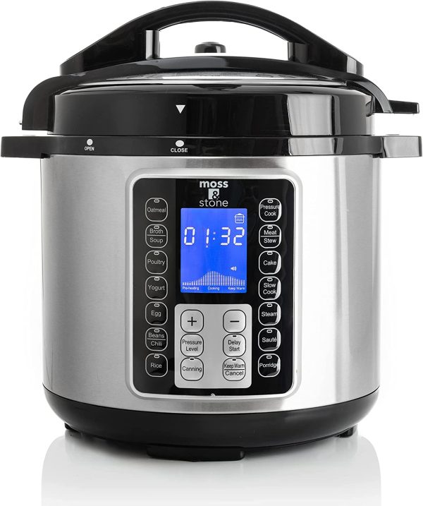 6 Qt Electric Pressure Cooker (14-in-1) – LCD Display, Slow Cooker, Rice Cooker