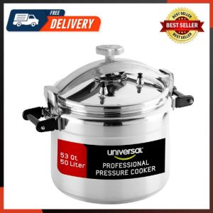 Extra Large 53 Quart / 50 Liter Professional Pressure Cooker Heavy-Duty Aluminum