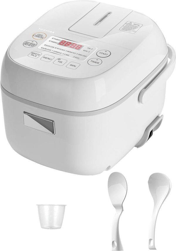 Mini Rice Cooker,  Small Rice Cooker, Steamer & Warmer，White