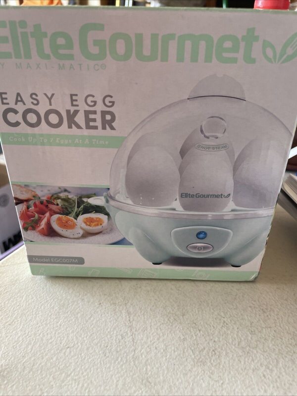 Elite Gourmet EGC115M Easy Egg Cooker Electric 7Egg Capacity Soft Medium Har