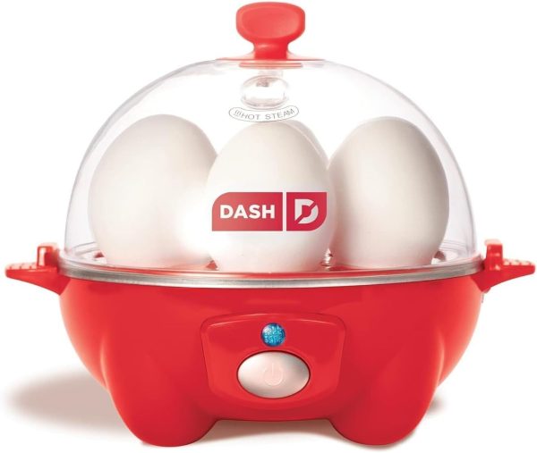 DASH Rapid Egg Cooker: 6 Capacity Electric Cooker for Hard Boiled Red