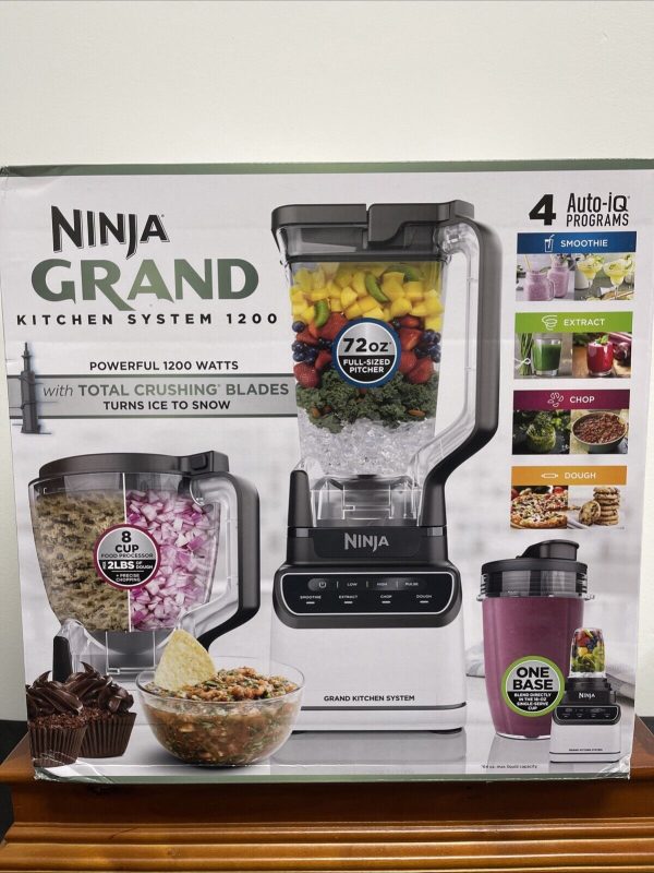 Ninja Grand Kitchen System 1200 Watts, Blender, 4 Preset Auto-iQ Programs NEW