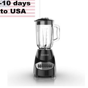 BLACK+DECKER 10-Speed Countertop Blender, BL2010BG, 6-Cup Glass Jar, Dishwasher-