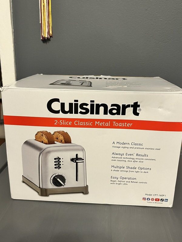 Cuisinart CPT-160 Metal Classic 2-Slice Toaster, Brushed Stainless