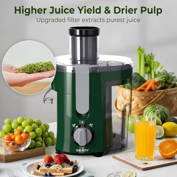 SEJOY Juicer Machine Electric Citrus Juicer Extractor Machine Fruit Veg Blender