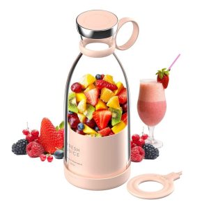 Fresh Juice 350ML Portable Blender Pink Color – Fast Shipping USA