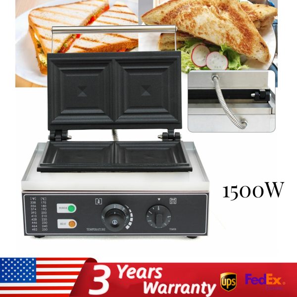 Commercial Sandwich Machine Stainless Steel Panini Press Grill Making Machine