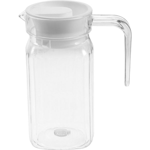 Plastic Tea Kettles Water Pot Tea Pitcher with Lid Hot Cold Tea Clear 0.5L