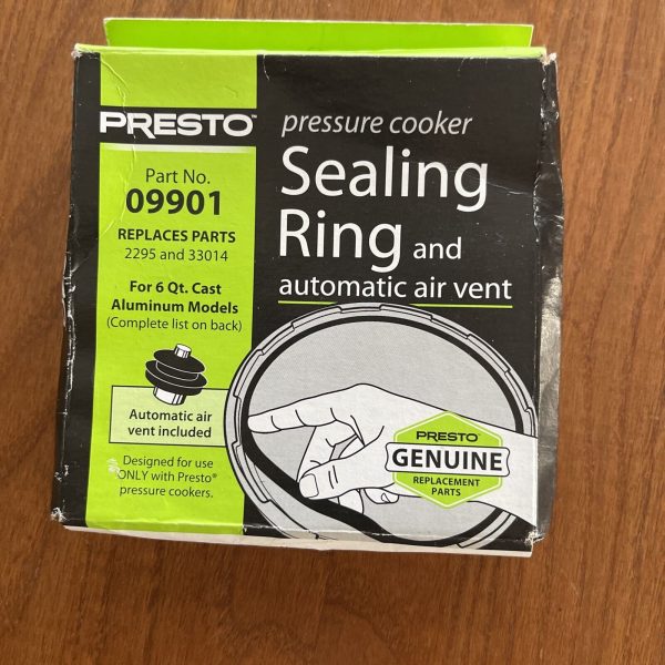 Presto Sealing Ring And Automatic Air Vent for 6 Quart Pressure Cookers. #09901.