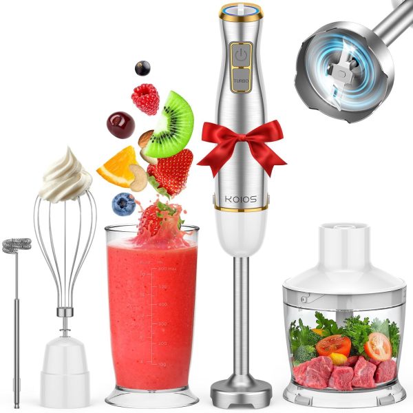 Immersion Blender, 1100W 5-in-1 Multi-Purpose Hand Blender, 12-Speed Immersio…