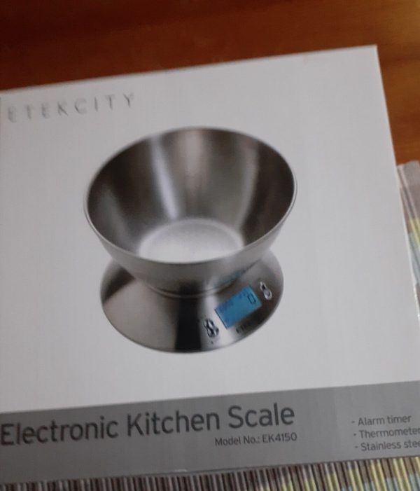 Etekcity Silver Digital Kitchen Scale Model EK4150 Brand New, Never Used