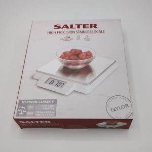 Salter 1078SS White Digital Kitchen Scale with Stainless Steel Platform (New)