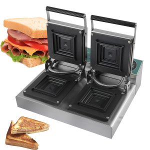 Commercial Panini Press Grill Electric Sandwich Maker Griddle Plate