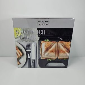 COOK WITH COLOR Sandwich Maker – 750-Watt, Non-Stick Plates, Easy-to-Clean, Cool