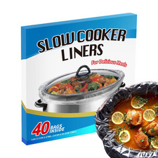 ECOOPTS Slow Cooker Liners (40 Liners), 13″ × 21″ Pot Liners Fit 3-8 Quarts, …