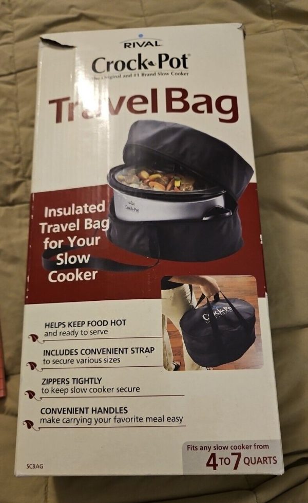 Crock-Pot Travel Bag for 4 To 7-Quart Slow Cookers, Black