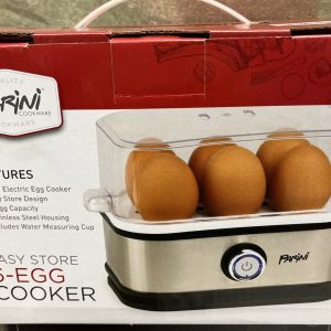 Parini Cookware Easy Store 6-Egg Cooker 120V Stainless Steel – New Sealed Box