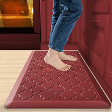 Kitchen Mat and Rugs, Cushioned Anti Fatigue Kitchen Mats, 1/2 Inch Thick Wat…