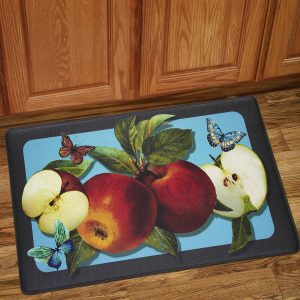 Delicious Apples Memory Foam Blue Anti-Fatigue Kitchen Floor Mat 18″ x 30″