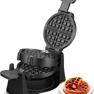 Waffle Maker Belgian Waffle Maker 180° Flip Double Waffle Removable Drip Tray