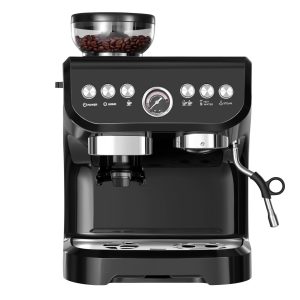 Commercial Espresso Coffee Machine 15 Bar 1100W with Grinder for Home & Hotel