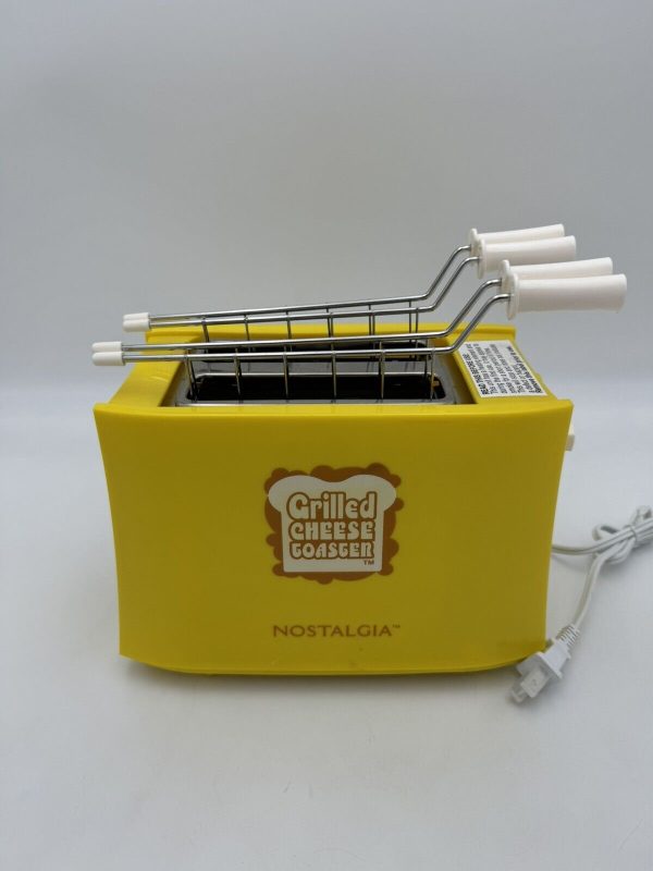 Nostalgia Grilled Cheese Toaster TCS2 New No Box Yellow Toasted Sandwich Warmer